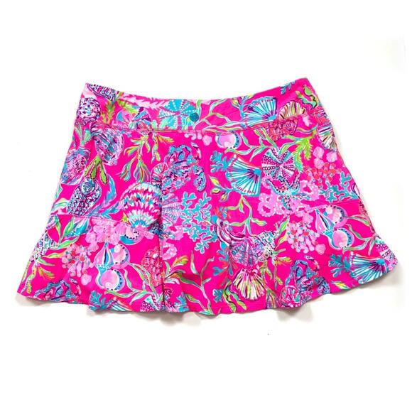 Lilly Pulitzer Luxletic Corrine Skort in Shell Me Something Good - Picture 7 of 10